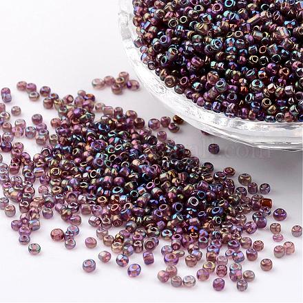 Round Trans. Colors Rainbow Glass Seed Beads X-SEED-A007-2mm-176-1