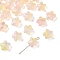 30Pcs Baking Paint Glass Beads, Star, Pink, 11.5x12x6.5mm, Hole: 1.2mm