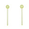 Plastic Tiny Ball Stud Earrings, Post Earrings for Women, Green Yellow, 14x2.5mm, Pin: 0.9mm