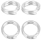 Beebeecraft 1 Box 10Pcs Split Jump Rings 925 Sterling Silver Tiny Round Open Double Loop Jump Rings Connectors for Jewelry Making Necklaces Bracelet Earrings Keychains DIY Craft Accessories 5mm