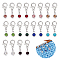 NBEADS 20 Pcs 10 Colors Alloy Glass Stitch Markers, Crochet Stitch Marker Locking Stitch Marker with Lobster Claw Clasp Knitting Crocheting Accessories for Marking Direction Guidelines