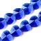 Transparent Glass Beads, Faceted, Heart, Blue, 10x10x6.5mm, Hole: 1mm