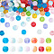 280Pcs 14 Colors Transparent Glass Beads Strands, for Beading Jewelry Making, Frosted, Round, Mixed Color, 8mm, Hole: 1~1.6mm, about 99~106pcs/strand, 30.31~31.4 inch, 20pcs/color