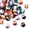 Opaque Acrylic European Beads, Rondelle, Large Hole Bead, Two Tone, Mixed Color, 11.5~12x9.5mm, Hole: 6mm