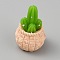 Cactus Miniature Ornaments, Micro Landscape Home Dollhouse Accessories, Pretending Prop Decorations, Blanched Almond, 21x32.5mm