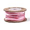 30M Segment Dyed Macrame Cotton Cord, Round Braided Rope, for Wall Hanging, Crafts, Gift Wrapping, Cerise, 1mm, about 32.81 Yards(30m)/Roll