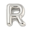 Non-Tarnish 304 Stainless Steel Pendants, Balloon Letter Charm, Letter R, 19.5x15.5x5mm, Hole: 3x1.5mm