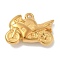 Ion Plating(IP) 304 Stainless Steel Pendants, Motorbike Charms, Real 18K Gold Plated, 20x25.5x6.5mm, Hole: 1.8mm