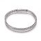 1Pc 304 Stainless Steel Mesh Bracelets, with Bayonet Clasps, Stainless Steel Color, 8-5/8 inch(22cm), 6x3.5mm