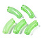 Acrylic Beads, Imitation Gemstone, Curved Tube, Lime Green, 34.5x13x11mm, Hole: 3.5mm, about 155pcs/500g