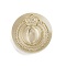 Golden Tone Crown Initial Wax Seal Brass Stamp Heads, for Wax Seal Stamp, Letter O, 25x14.5mm, Hole: 7mm