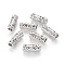 Alloy Tube Beads, Platinum, 19x6mm, Hole: 4mm