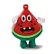 PVC Plastic Big Pendants, Fruit Style, Watermelon, 60x41.5x17mm, Hole: 2.5mm