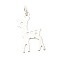 925 Sterling Silver Charms, with Jump Rings, Silver Color Plated, Deer, 15x8.5x0.5mm, Hole: 2.5mm