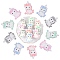 10Pcs 5 Styles Cartoon Unicorn Silicone Beads, Mixed Color, 33x24.2x9.5mm, Hole: 2mm
