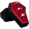 6-Slot Coffin Shaped Velvet Jewelry Ring Organizer Boxes, Jewelry Cases for Rings, Red, 9x5.5x4.4cm