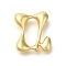 Rack Plating Brass Beads, Balloon Letter, for Personalized Name Necklaces Making, Long-Lasting Plated, Lead Free & Cadmium Free, Real 18K Gold Plated, Letter Q, 23x20x7mm, Hole: 2mm