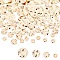 40Pcs 4 Style Brass Beads, Textured, Flat Round, Real 18K Gold Plated, 4~10x1mm, Hole: 1mm, 10pcs/style
