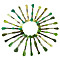 Pandahall Polyester Embroidery Floss, Cross Stitch Threads, Green, 1mm, about 8.75 Yards(8m)/Bundle, 24 colors, 1 bundle/color, 24 bundles
