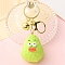Resin Keychain, Vegetable and Fruit Theme, Avocado, Pendant: 56x34mm
