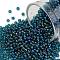 TOHO Round Seed Beads, Japanese Seed Beads, (167BD) Transparent AB Teal, 11/0, 2.2mm, Hole: 0.8mm, about 1110pcs/bottle, 10g/bottle
