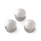 304 Stainless Steel European Style Clasps, Flat Round, 10x9mm, Hole: 1.8mm