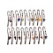 Mixed Gemstone Bookmark, Rack Plating Alloy Hook Bookmark, Cadmium Free & Lead Free, 125x20mm