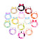 Spray Painted Alloy Spring Gate Rings, Bowknot, Cadmium Free & Lead Free, Mixed Color, 27x24x5.5~6mm