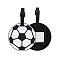 2Pcs Sports Ball Style PVC Luggage Tag, Travel ID Labels, Suitcase Name Tags, Football, 141~145mm