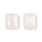 Opaque Resin Decoden Cabochons, Rectangle, White, 10x8x3mm