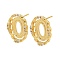 Oval Brass Micro Pave Clear Cubic Zirconia Stud Earring Findings, Real 18K Gold Plated, Tray: 10x15mm, 18x14mm, Pin: 0.8x11mm