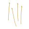 304 Stainless Steel Ball Head Pins, Real 18K Gold Plated, 40x0.7mm, Head: 2mm