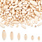 405Pcs Wood Beads, Oval, Blanched Almond, 11.5~35x8~14.5mm, Hole: 3~5mm