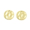 Rack Plating Alloy Pendant, Electroplate Nickel Cadmium Free & Lead Free, Flat Round, Real 18K Gold Plated, 14x15x1mm, Hole: 2mm