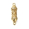 Rack Plating Brass Micro Pave Cubic Zirconia Hollow Column Links Connector Charms, Real 18K Gold Plated, Long-Lasting Plated, Lead Free & Cadmium Free, Clear, 26x7.5mm, Hole: 1.6mm