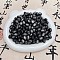 Resin Beads, Imitation Cat Eye Beads, Oval, Black, 11x8mm, Hole: 1.6mm