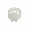 Bear Resin Band Rings, White, Inner Diameter: 17mm