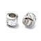 Glass European Beads, with Iron Fidning, Column, Clear, 9x7mm, Hole: 5mm