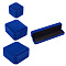 4Pcs 4 Style Square & Rectangle Velvet Necklace Boxes, with Flip, Midnight Blue, 1pc/style 