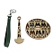 Portable Wood Wrist Yarn Holder, with Imitation Leather Strap, Green, 100x150mm