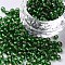 6/0 Glass Seed Beads, Silver Lined Round Hole, Round, Lime Green, 4mm, Hole: 1.5mm, about 442 beads/30g