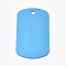 Aluminum Pendants, Blank Tags, Rectangle, Dodger Blue, 50x29x1mm, Hole: 3.5mm