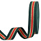 25 Yards Sparkle Polyester Glitter Ribbon, Stripe Ribbon, Clothes Accessories, Flat, Dark Green, 1 inch(25mm)