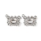 304 Stainless Steel Pendant Cabochon Settings, Polished, Stainless Steel Color, Crab, Tray: 5x7mm, 10.5x13.5x3mm, Hole: 1mm