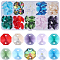 80Pcs 8 Colors Electroplate Glass Links Connectors, Faceted, for Chandelier Prism Beads Chain, DIY Craft Jewelry Decoration, Octagon, Mixed Color, 14x14x7.5mm, Hole: 1.6mm, 10pcs/color