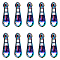 14Pcs Hollow Heart Zinc Alloy Zipper Head Replacement, Zipper Pull Tabs Slider, for DIY  Suitcase, Bag, Garment, Rainbow Color, 4.4cm