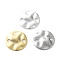 Brass Links Connectors, Flat Round, Twist, Mixed Color, 10x1mm, Hole: 1.4mm
