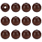 10pcs Wood European Beads, Large Hole Beads, Round, Coconut Brown, 45x42mm, Hole: 12mm