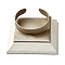 Imitation Leather Jewelry Bangle Display Stands, Bangle Jewelry Organizer Holder, Square, Antique White, 8.7x8.7x3.6cm