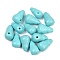 Dyed Synthetic Turquoise 3 Hole Guru Beads, Gourd Shape, Cyan, 20.5~21.5x11~13x11~12.5mm, Hole: 1.8mm